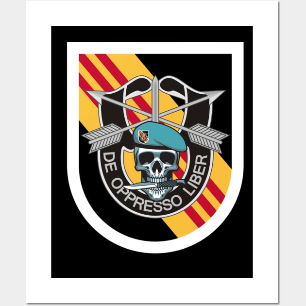 US Army 5th Special Forces Group Skull  De Oppresso Liber 5th SFG - Gift for Veterans Day 4th of July or Patriotic Memorial Day Wall Art by Oscar N Sims